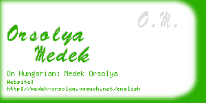 orsolya medek business card